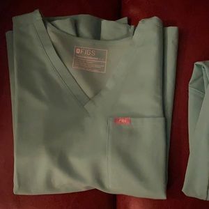 FIGS Zamora High Waisted Jogger Scrub and Catarina One Pocket Top